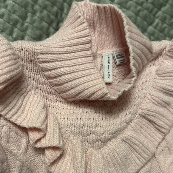 Janie and Jack Pink Ruffled Sweater 18-24 Months - Picture 2 of 5